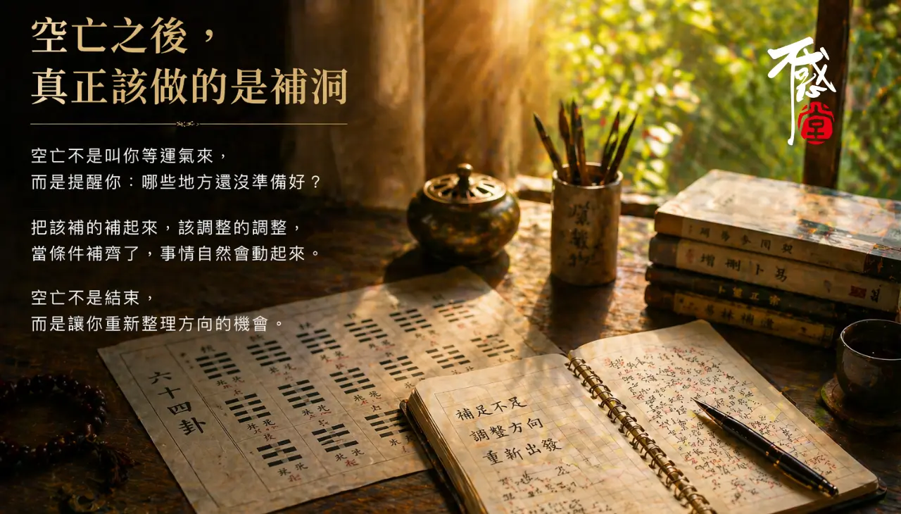 空亡之後真正該做的是補足缺口與重新整理方向