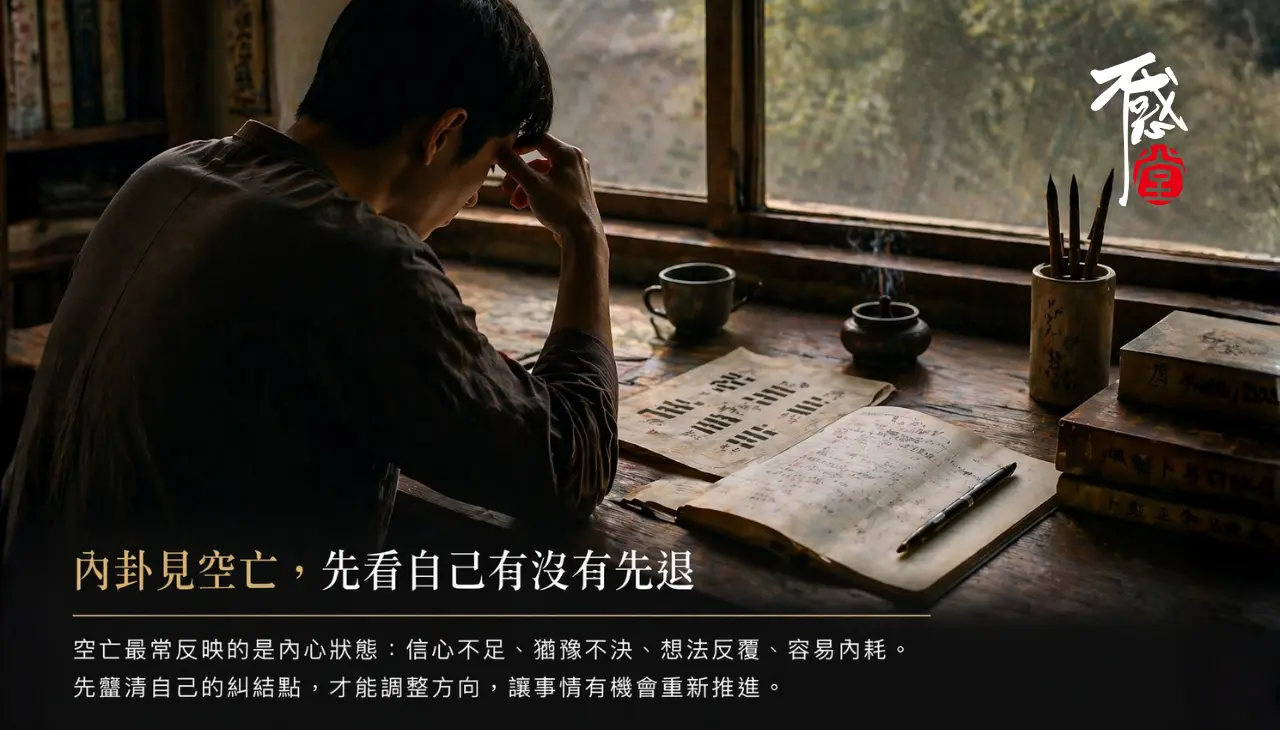 內卦見空亡先看自己的內在狀態與猶豫不安
