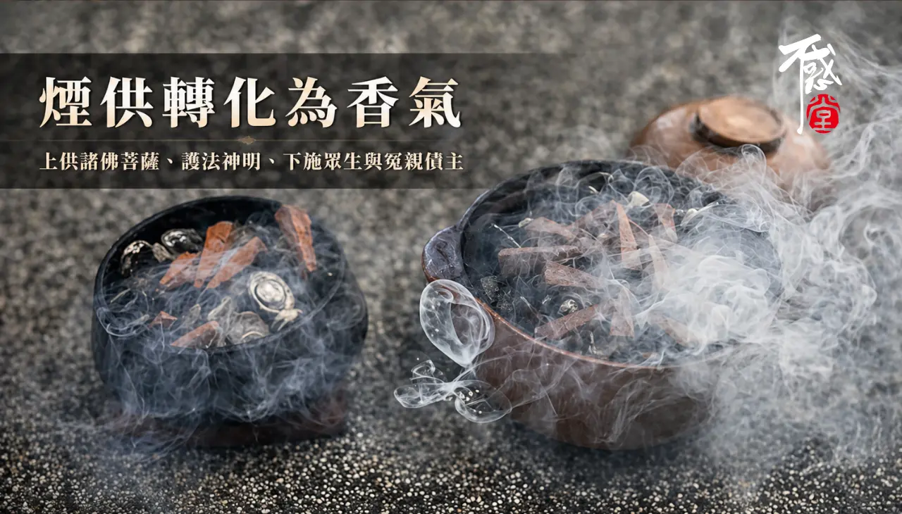 藏傳佛教煙供將供品轉化為香氣象徵上供諸佛下施眾生