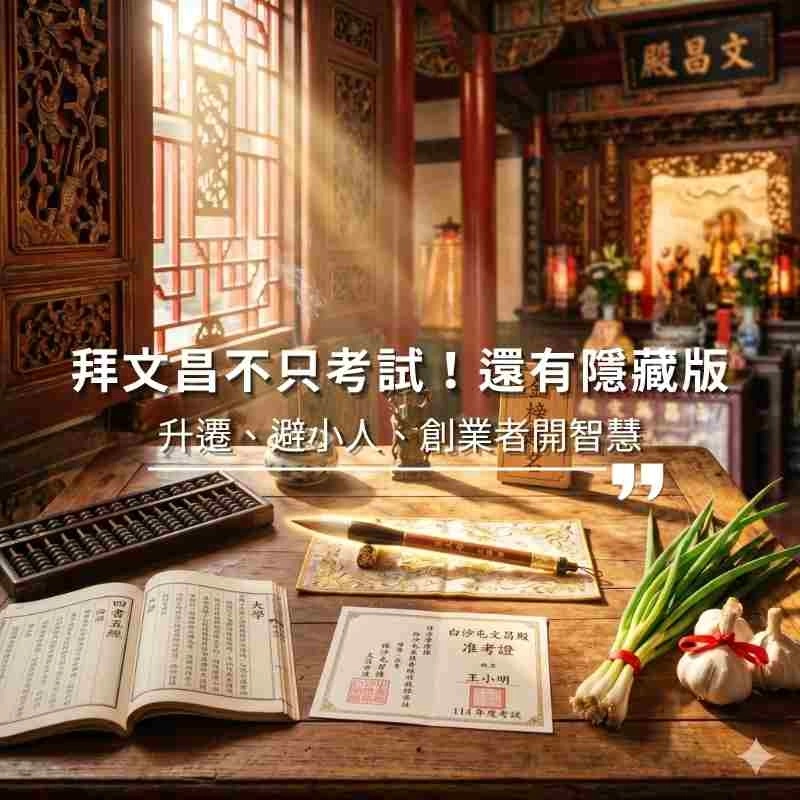 拜文昌不只考試，還有隱藏版：升遷、避小人、創業者開智慧
